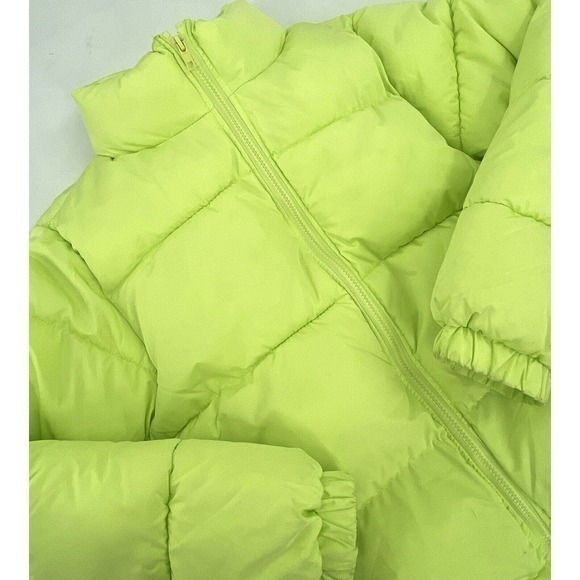 Forever 21 Green Puffer Jacket Womens Medium Polyester Fill Draw String‎ Bottom - Picture 7 of 9